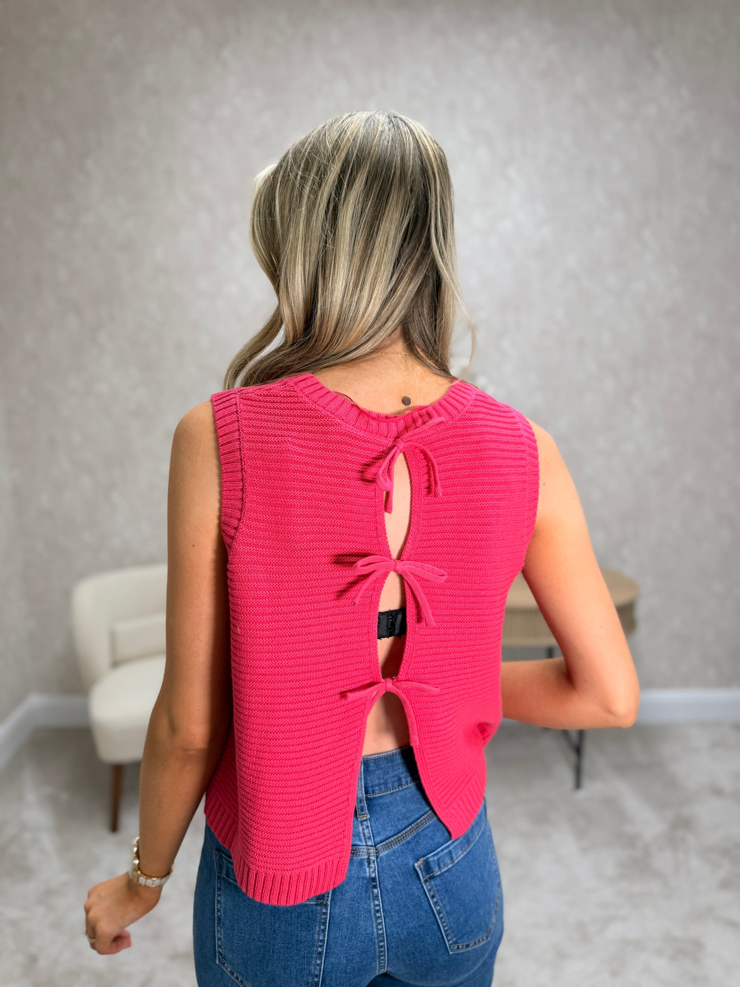 Dotties Waistcoat Pink