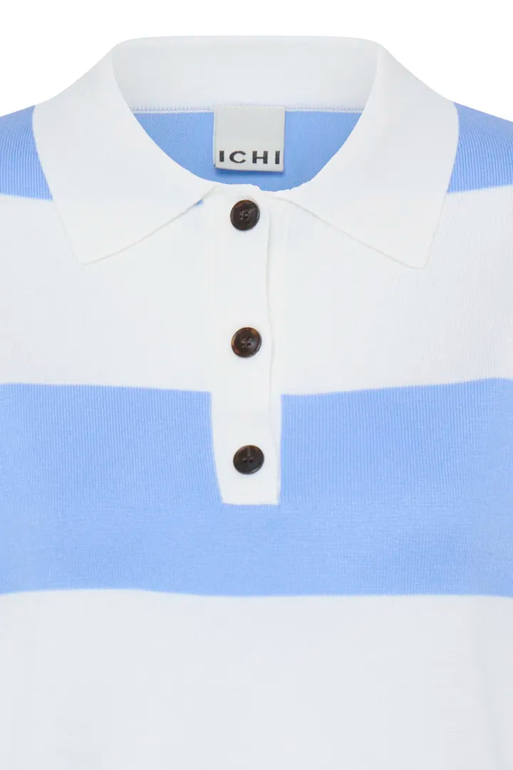 Luls Polo Top Blue Stripe