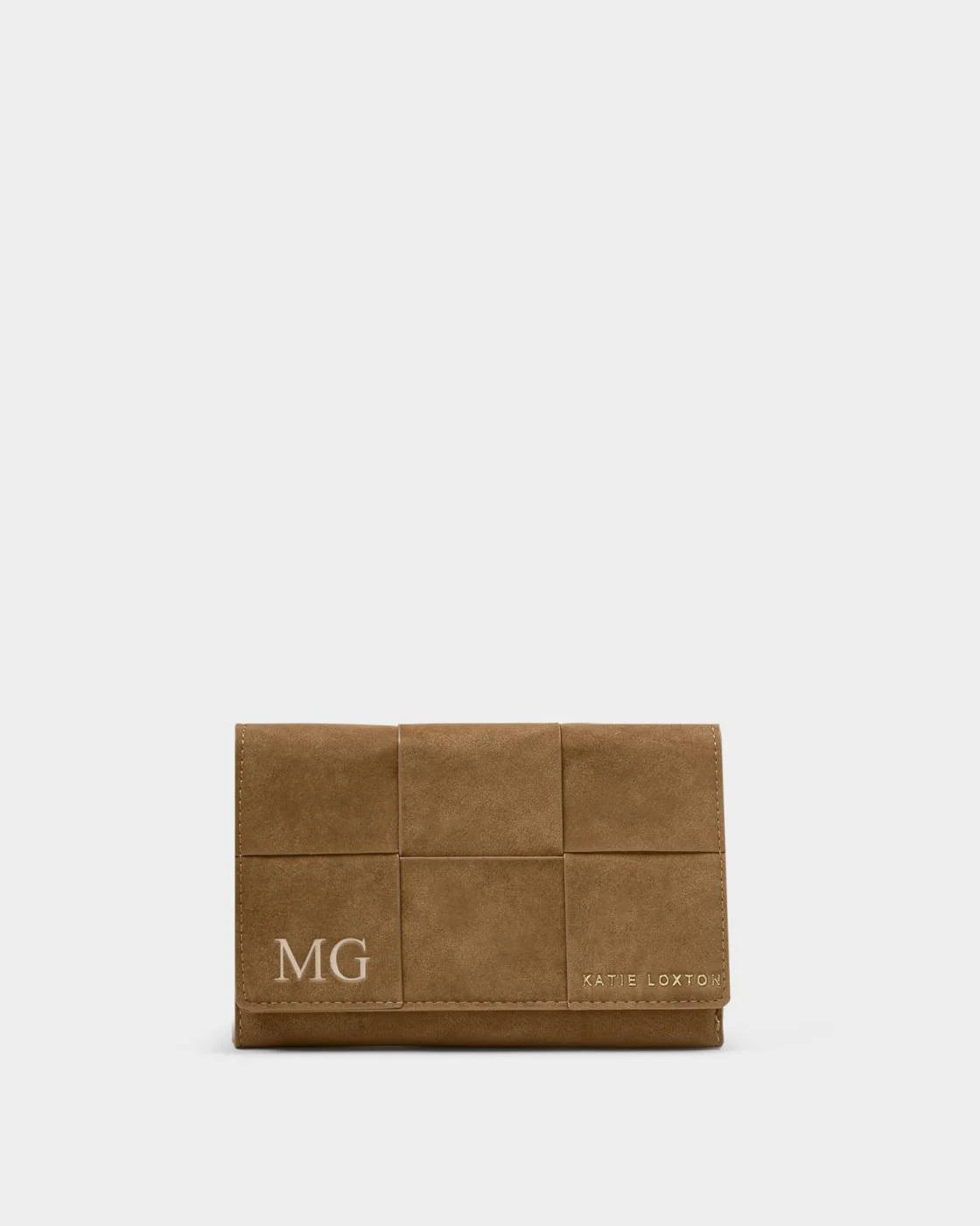 KLB4467 TAYA Woven purse caramel