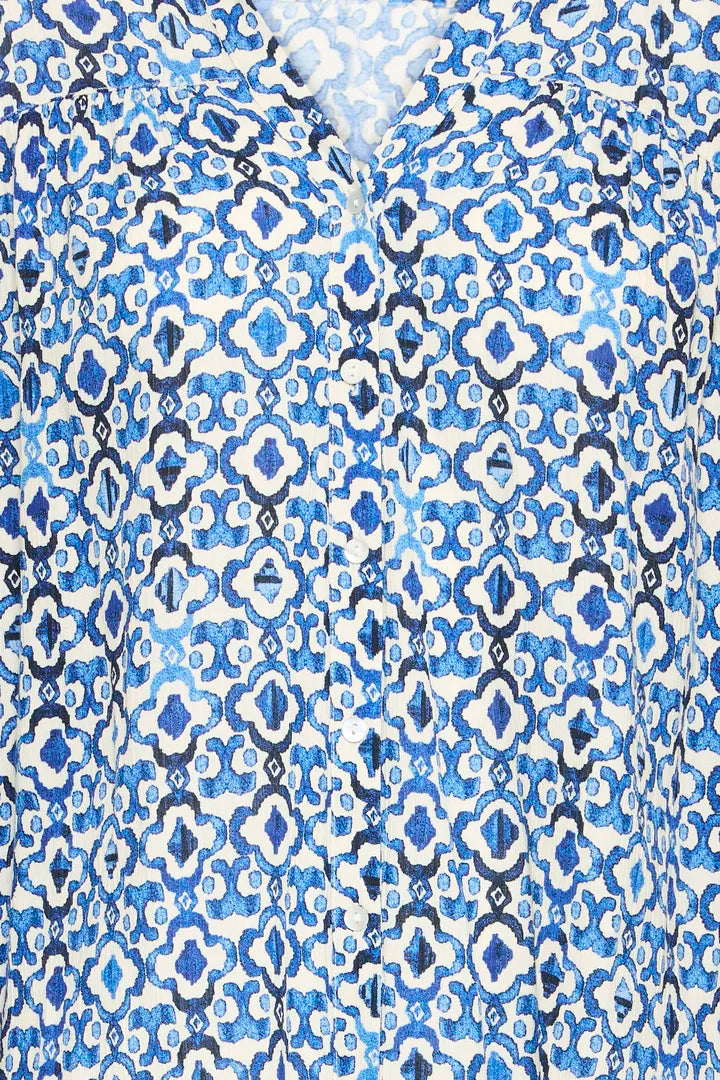 Marrakech AOP Blue Top