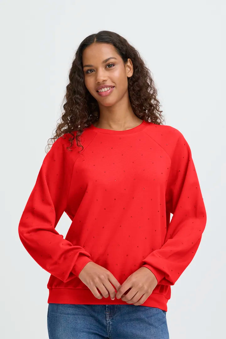Amias LS Sweatshirt Red