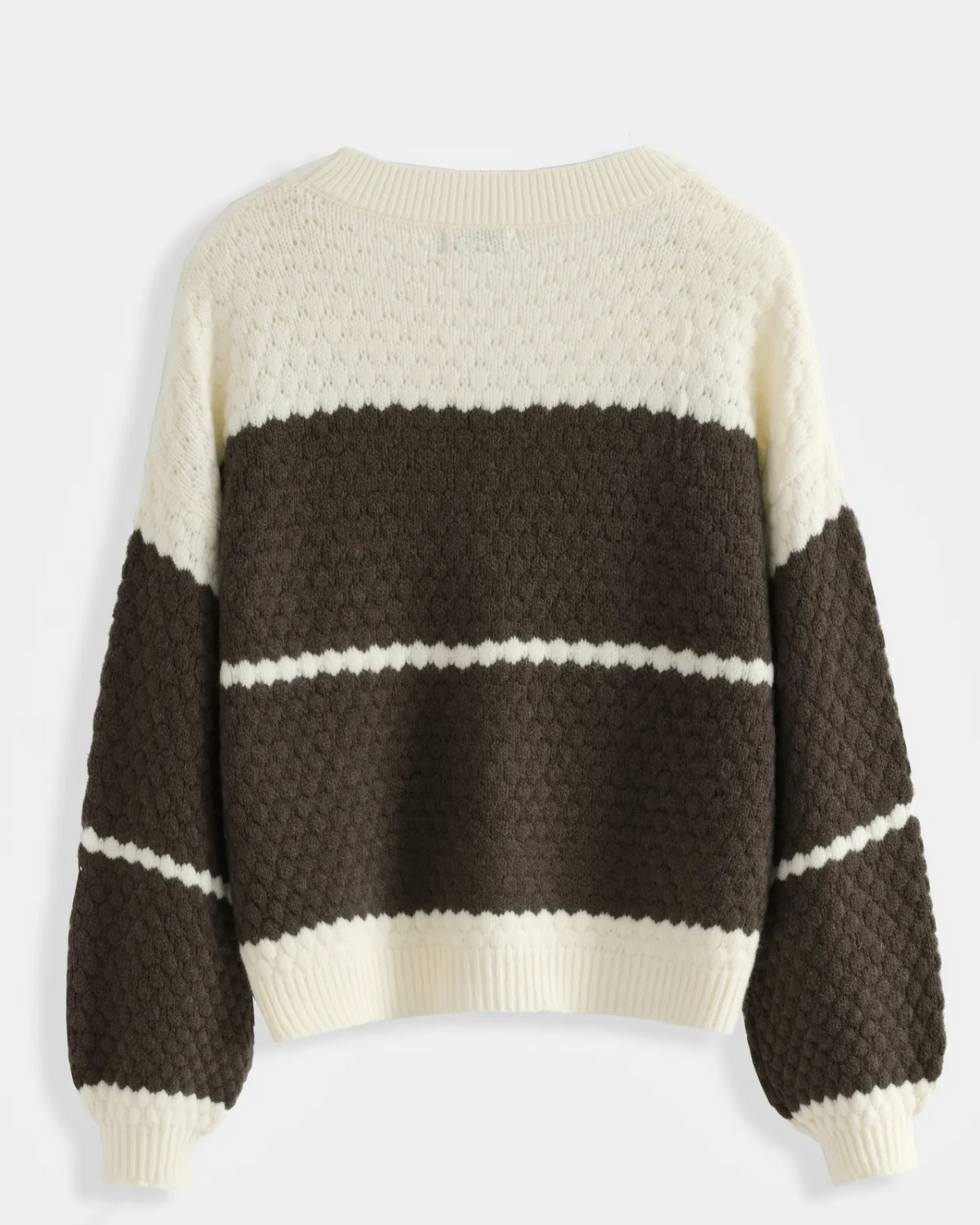 Colourblock Cardigan Brown/Cream