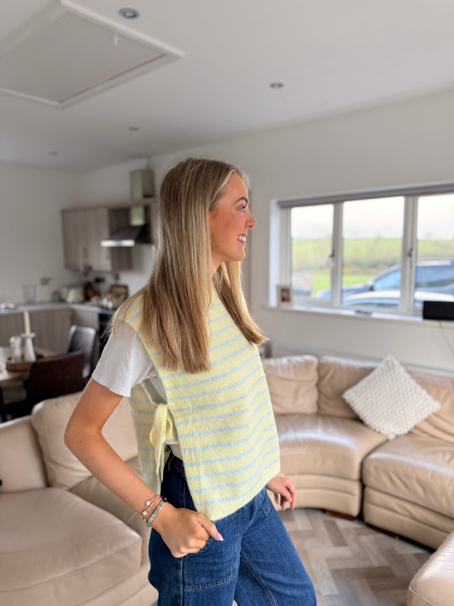 Slipover Yellow Blue Stripe