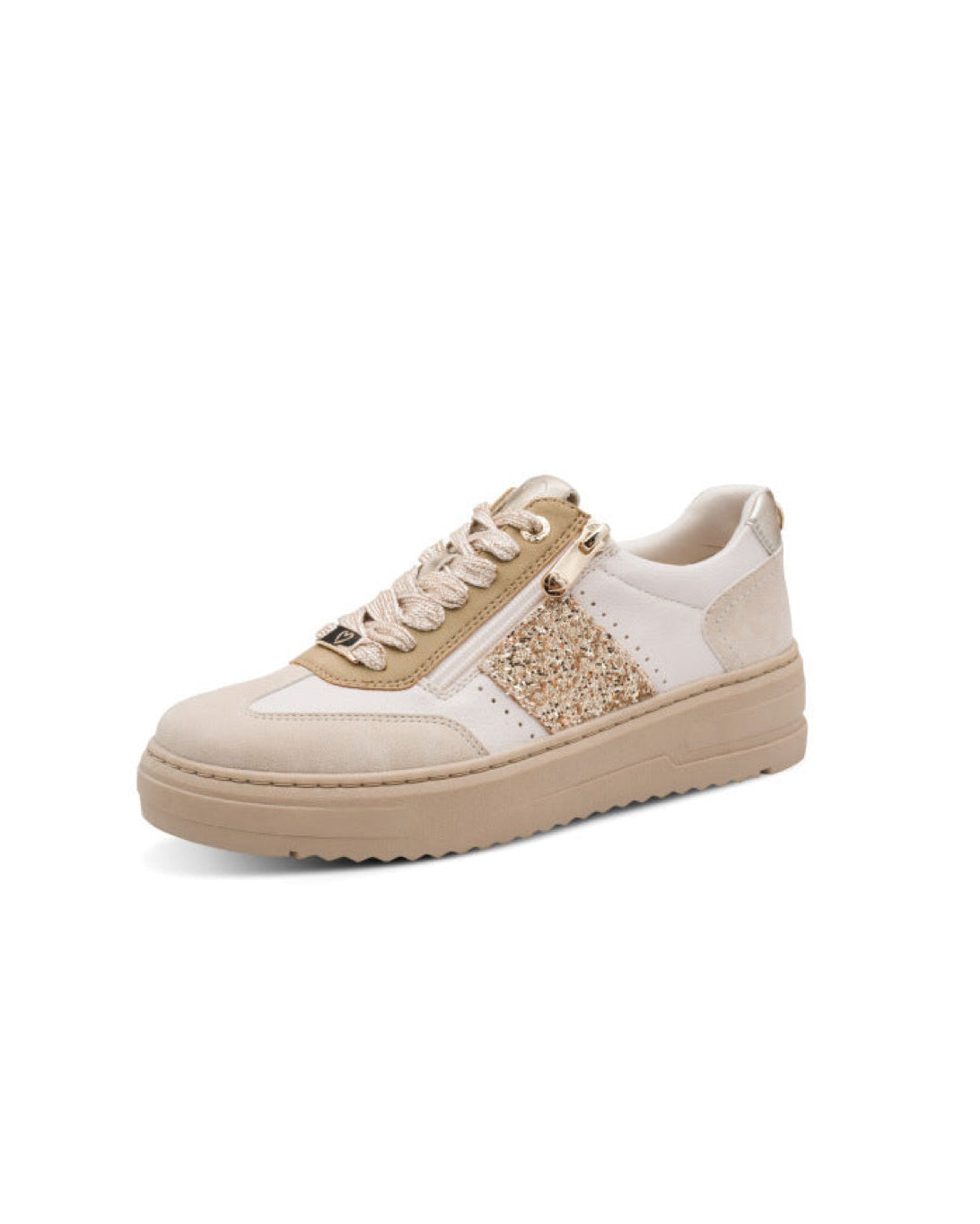 Cream Gold Comb Trainers