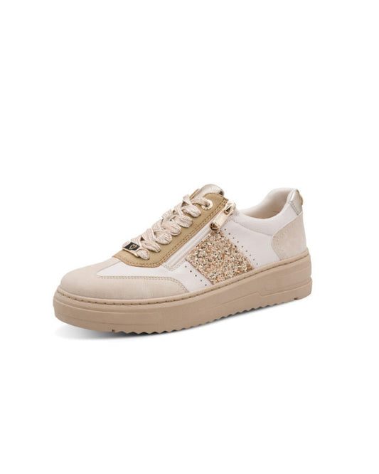 Cream Gold Comb Trainers