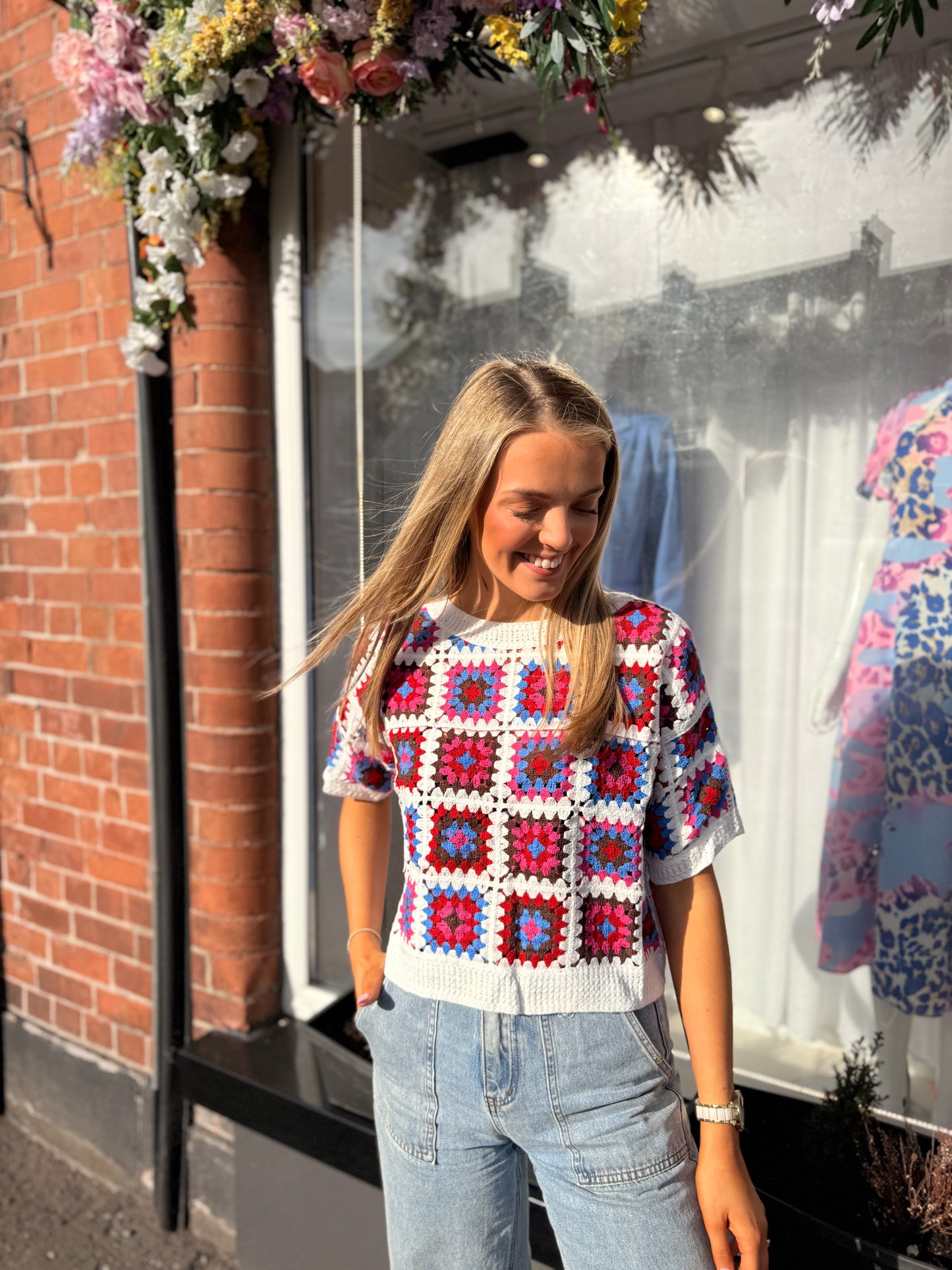 Patchwork Crochet Boxy Top