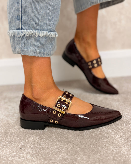 Bordeaux Patent Loafers