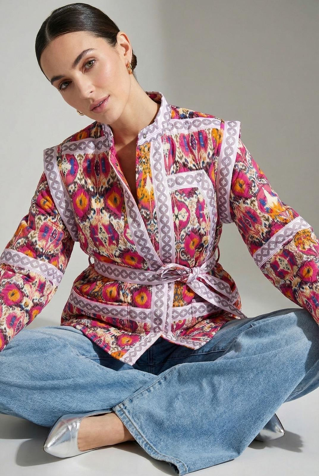 Quilated Print Jacket