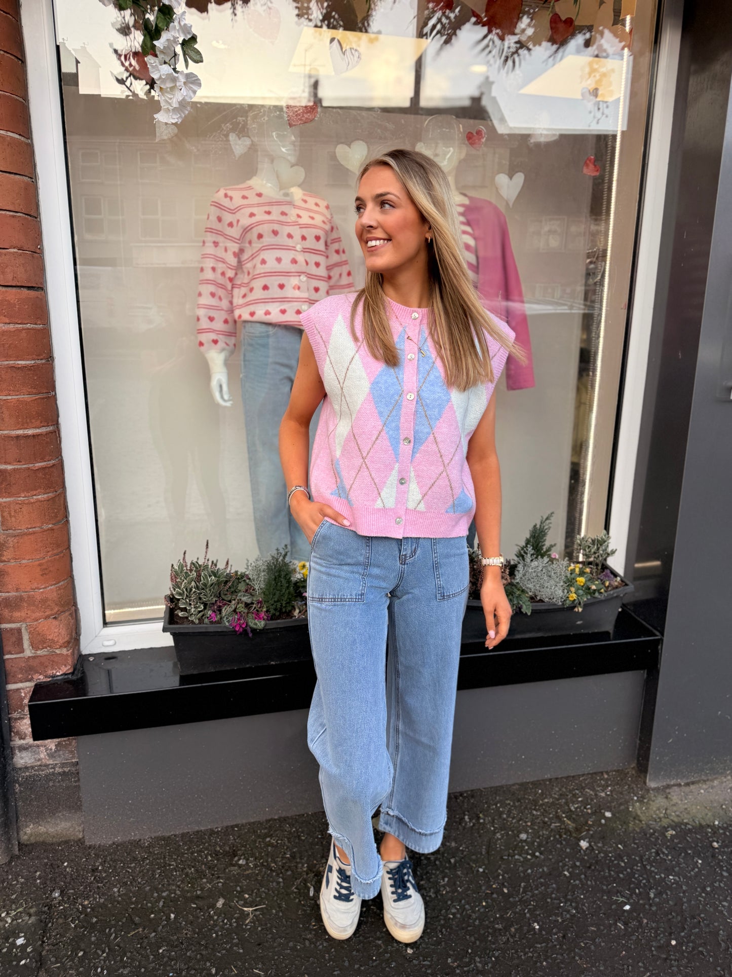 Distressed Hem Jeans