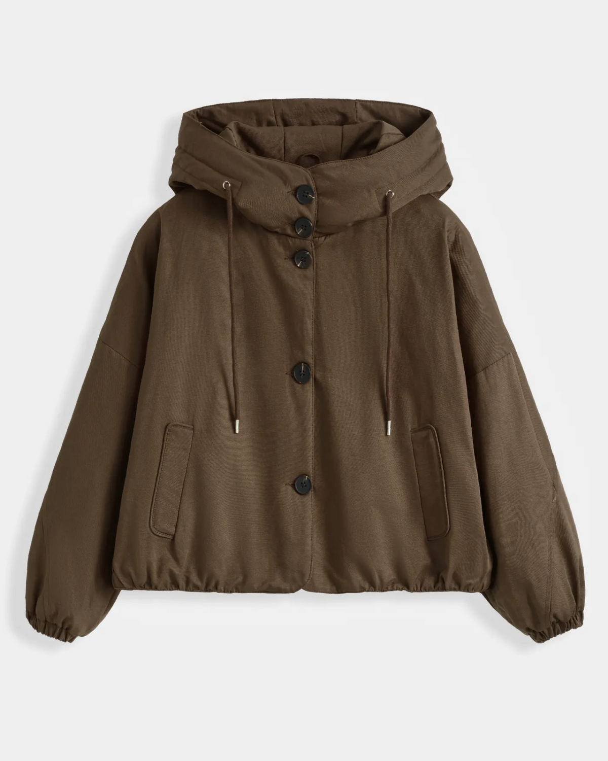 Kylie Oversized hooded jacket brown