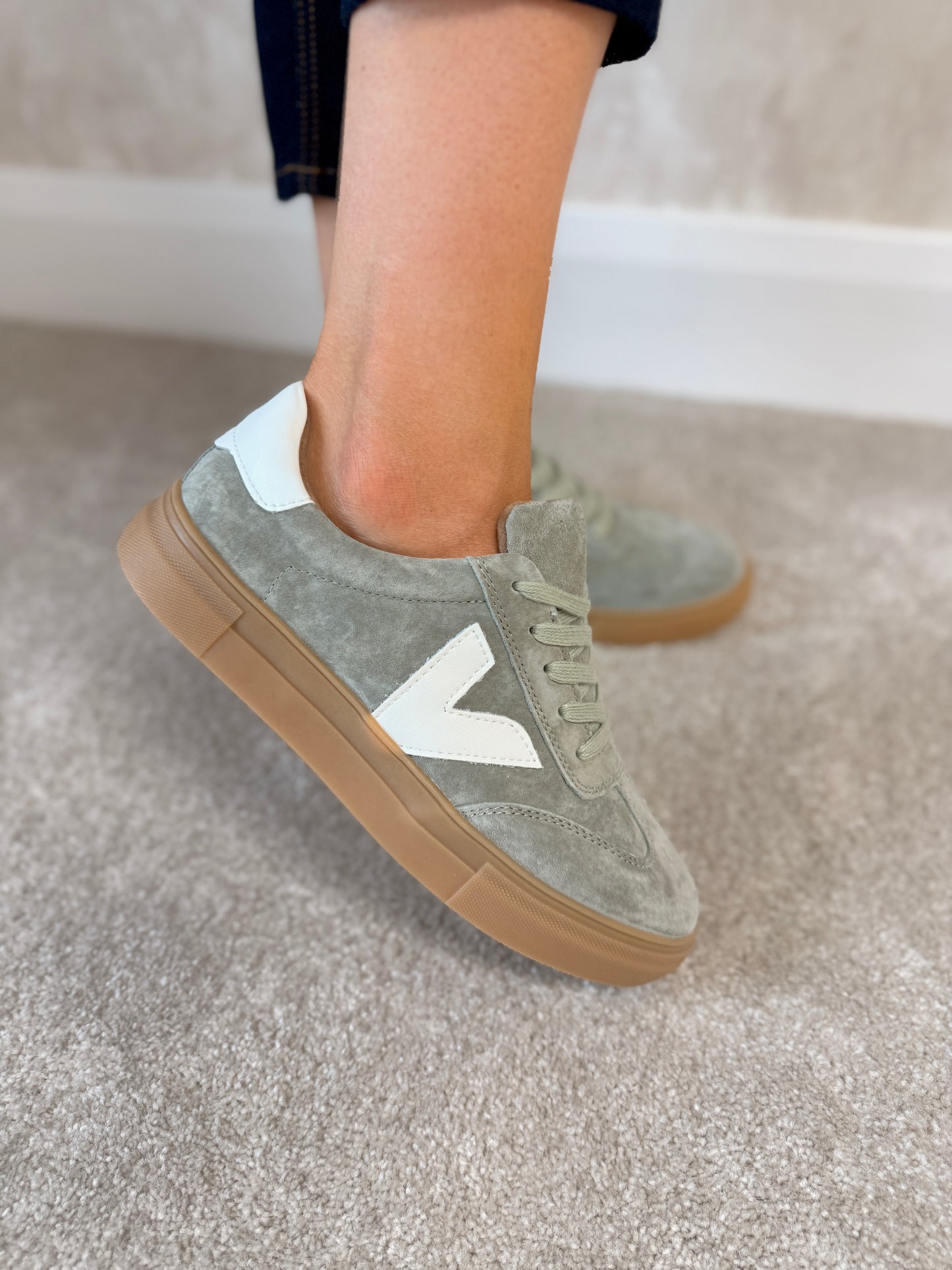 Ninety Calming Green Trainers