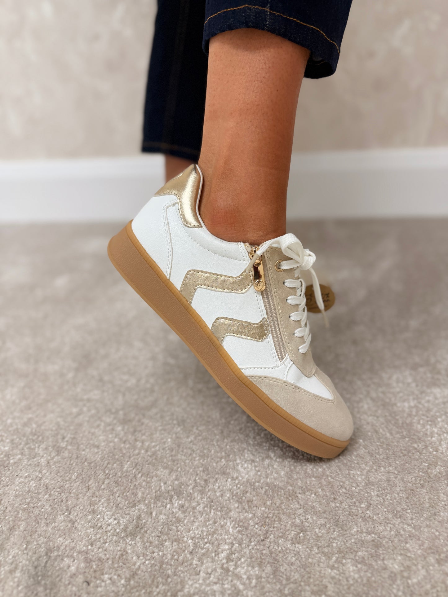 White Gold Trainers