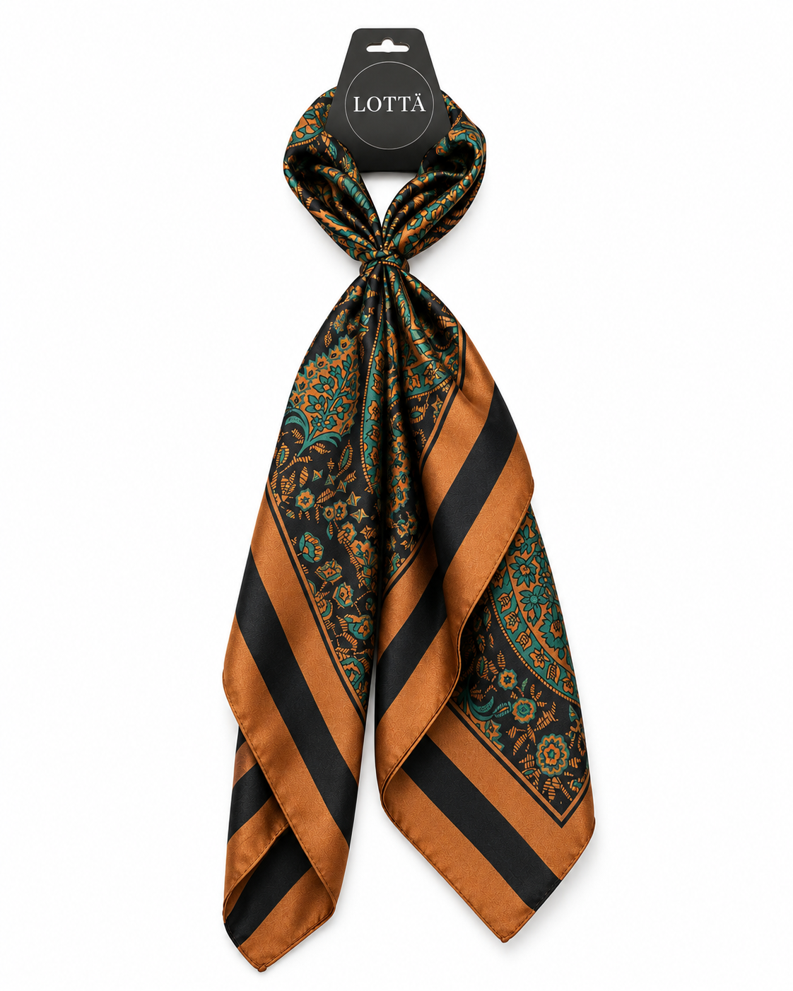 LOTTA Black Copper Cream Neck Scarf