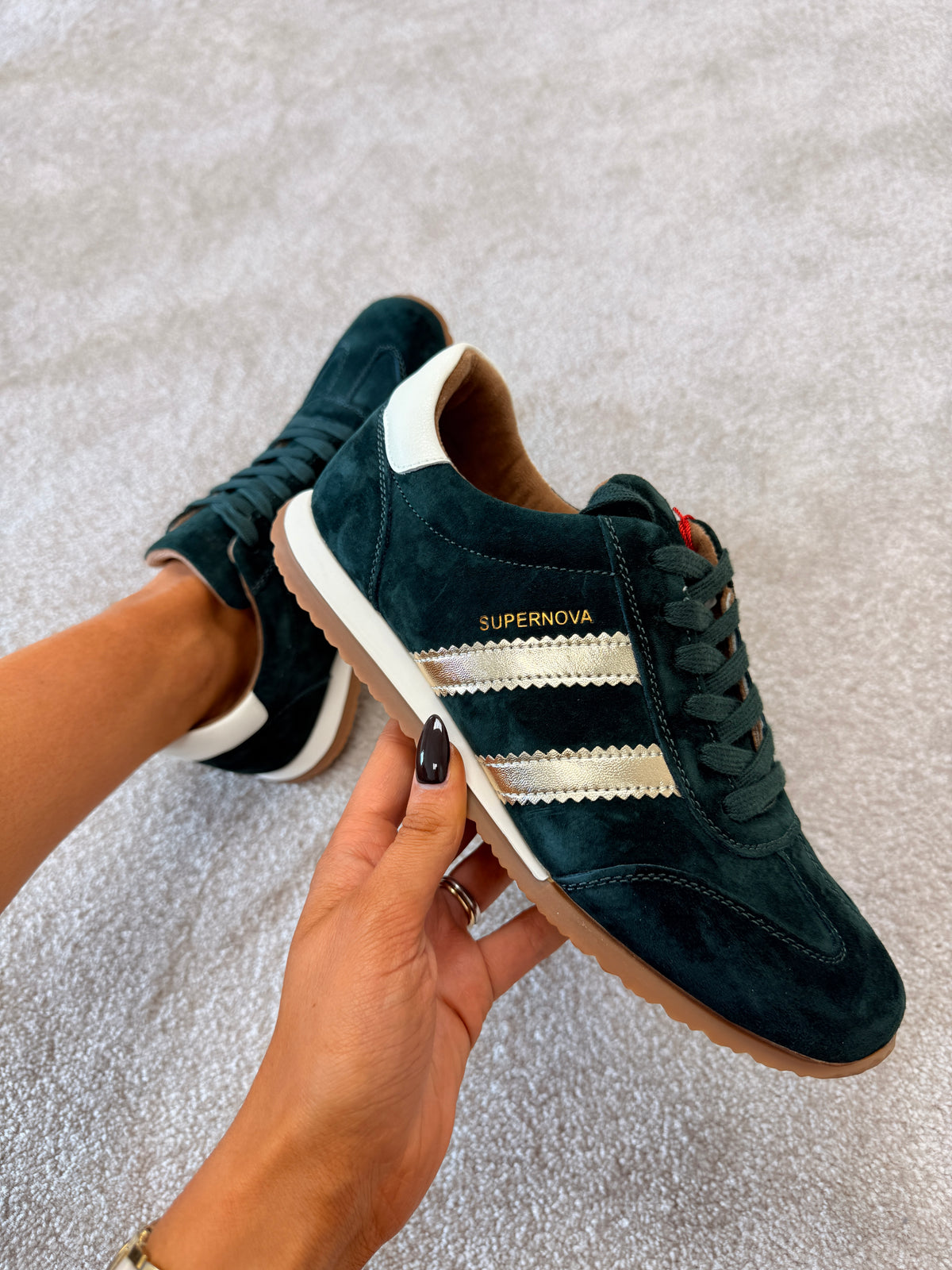 Ninety Nine Jadeite Glow Green Trainers