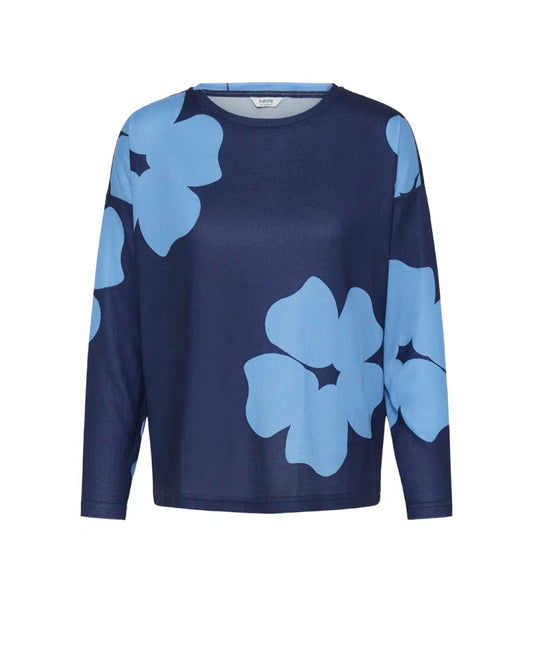 Pieta Top Blue Flower