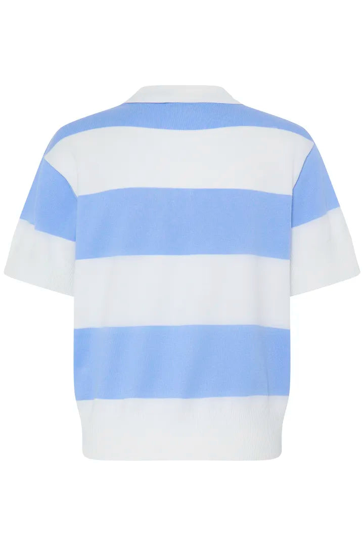 Luls Polo Top Blue Stripe