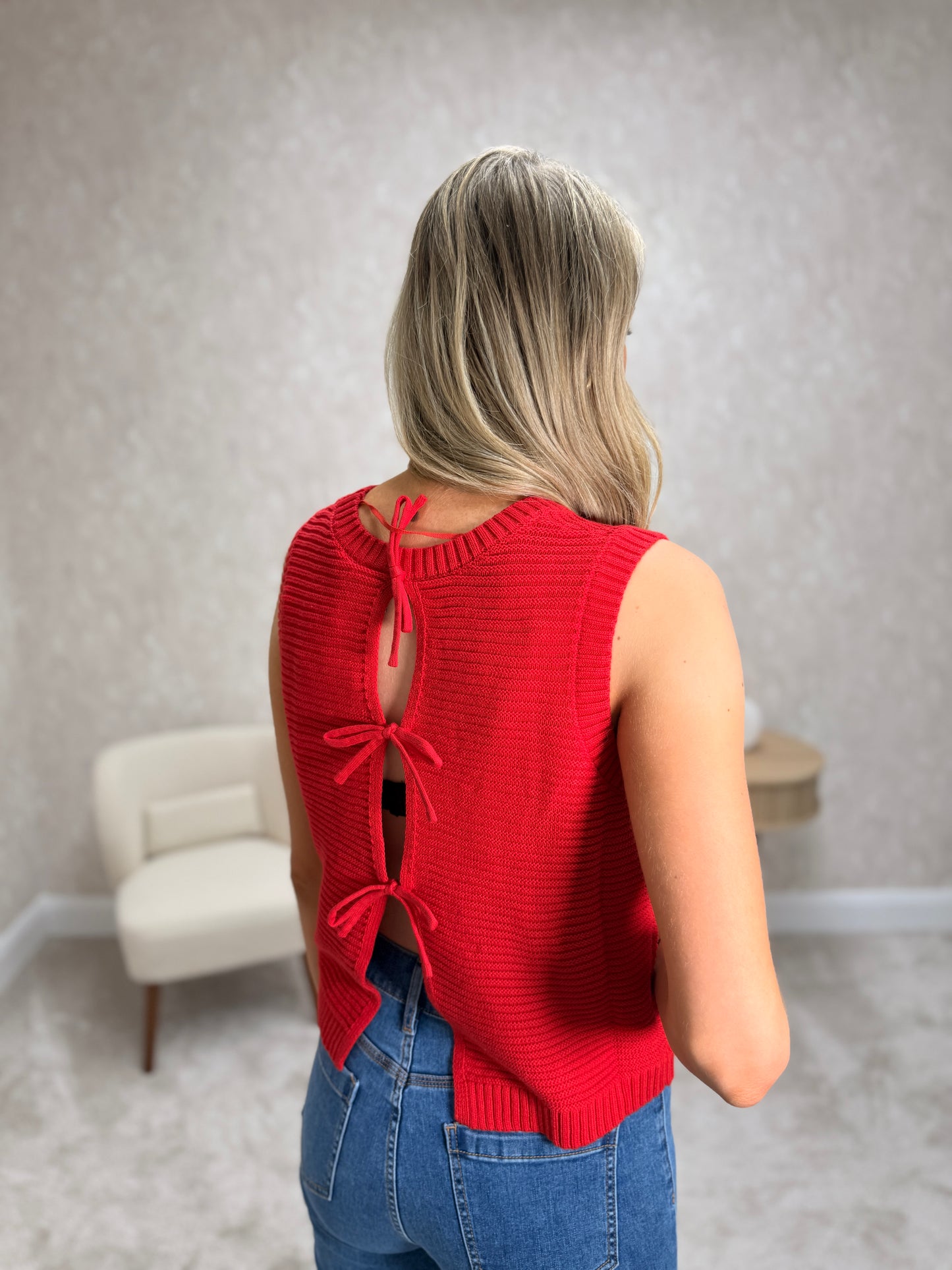 Dotties Waistcoat Red