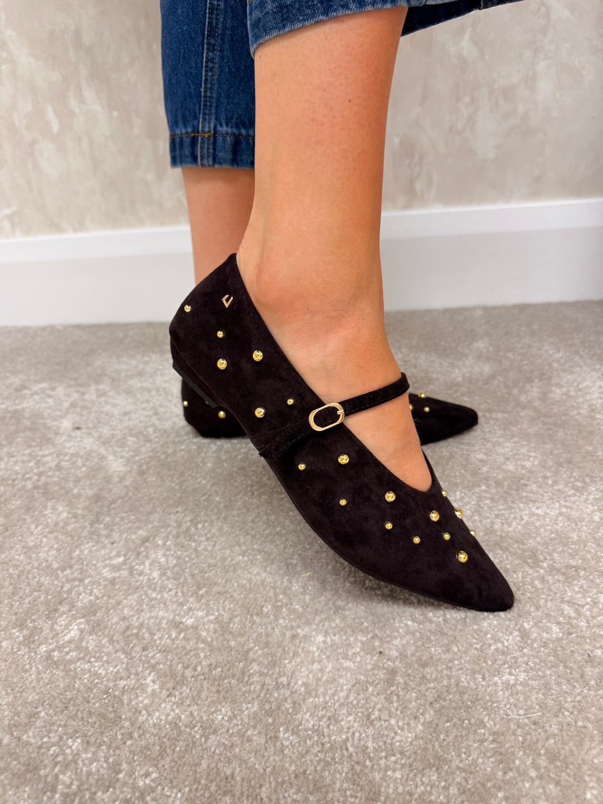 Picture window choco pop ballet flats
