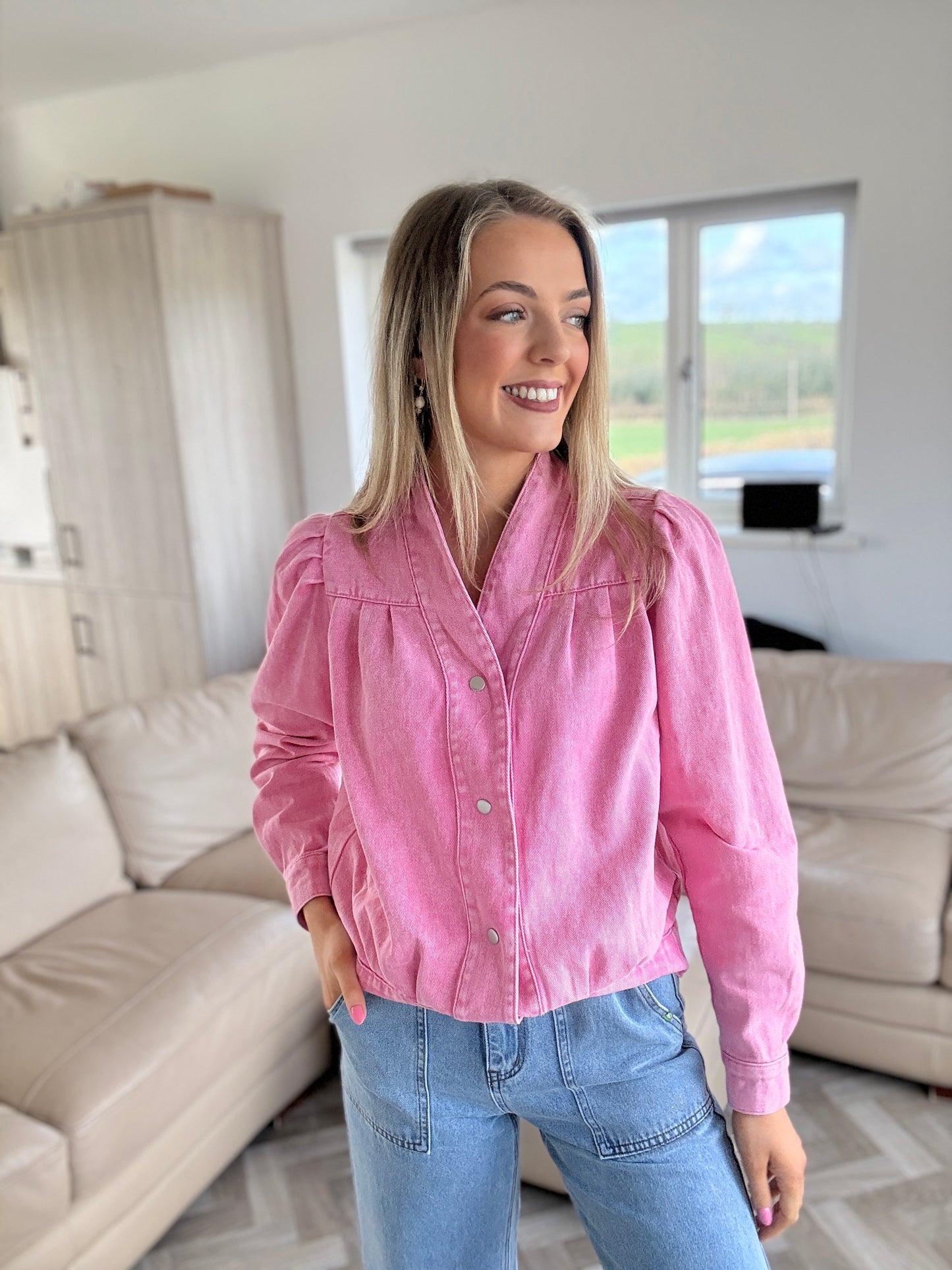 Pink Denim Shirt