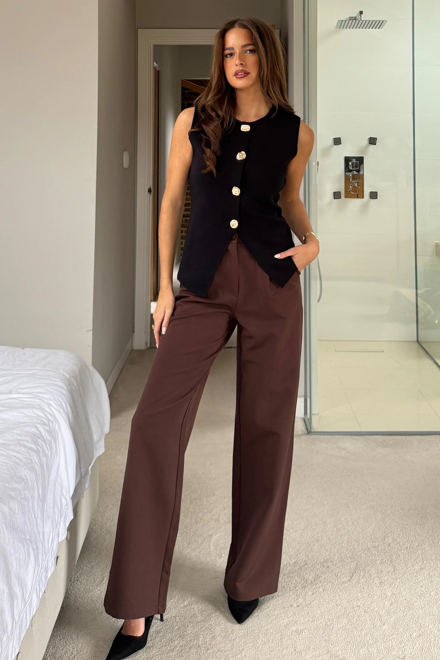 Harmonia Knitted Waistcoat Black