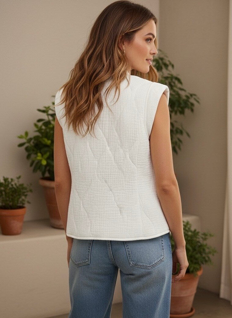 Quilted Vest Blue