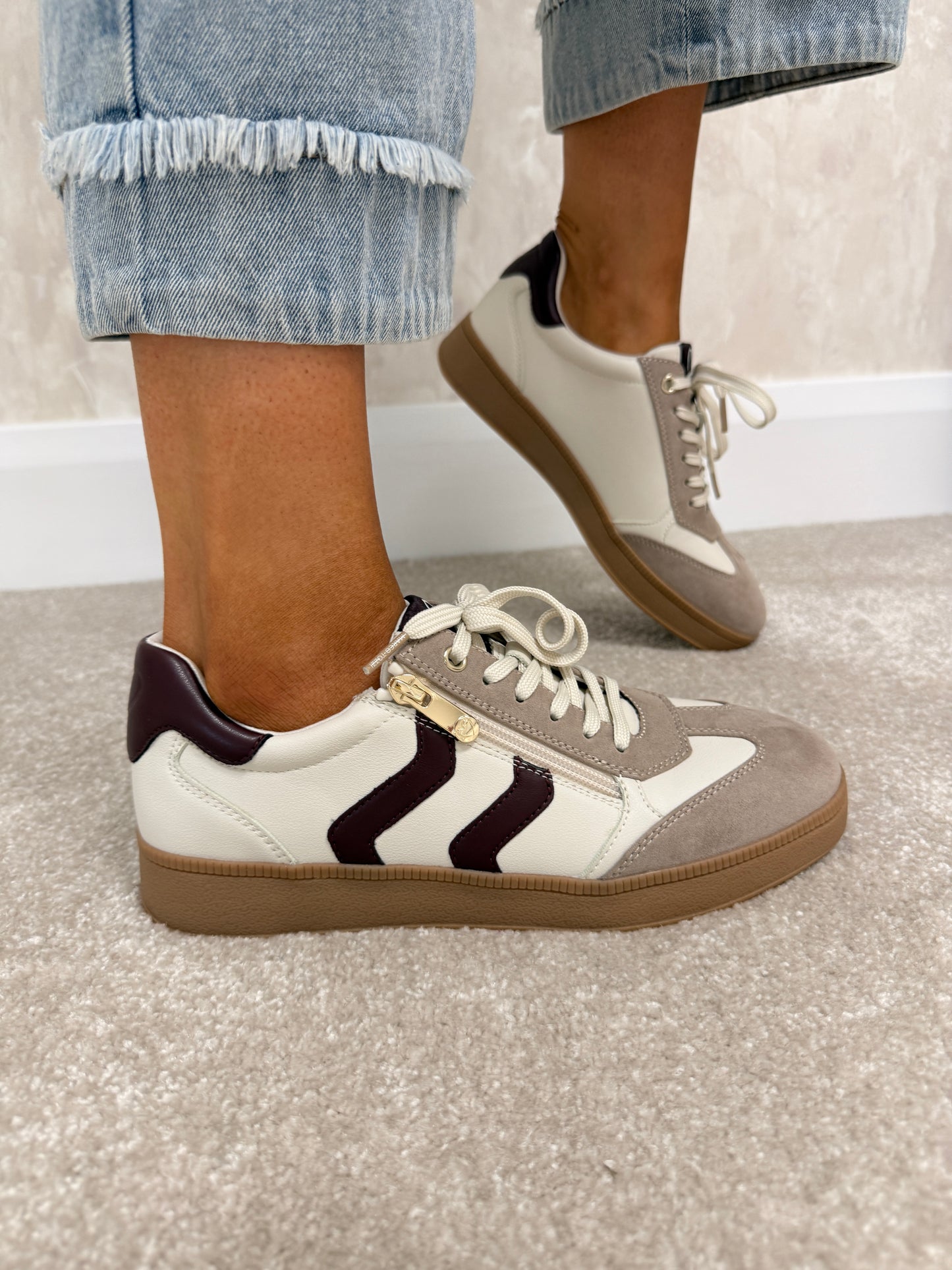 Cream Bordeaux Trainers