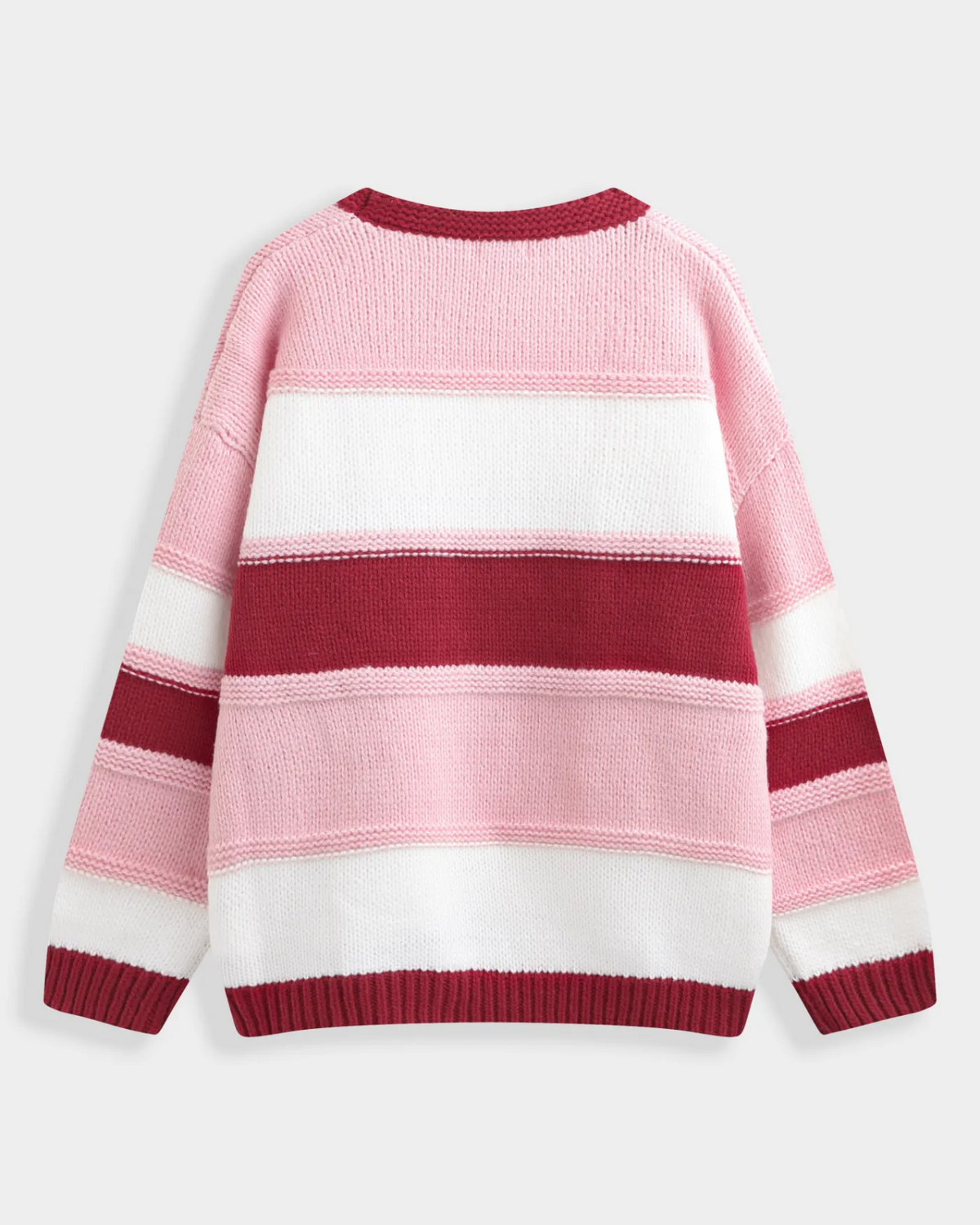 Lola Stripe Jumper Burgundy/Pink
