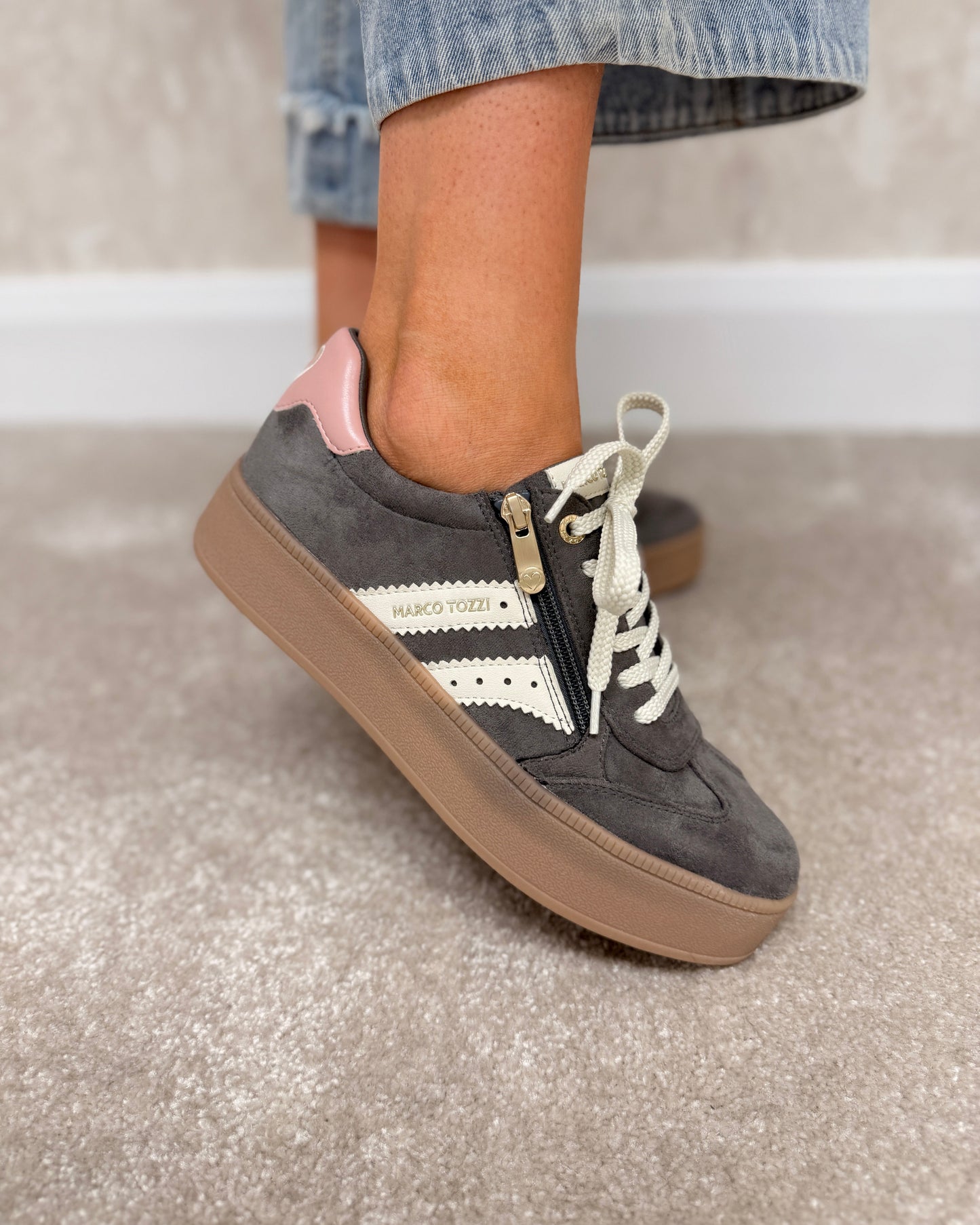 Dark Grey Comb Trainers