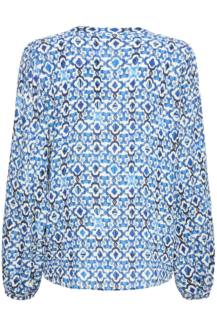 Marrakech AOP Blue Top