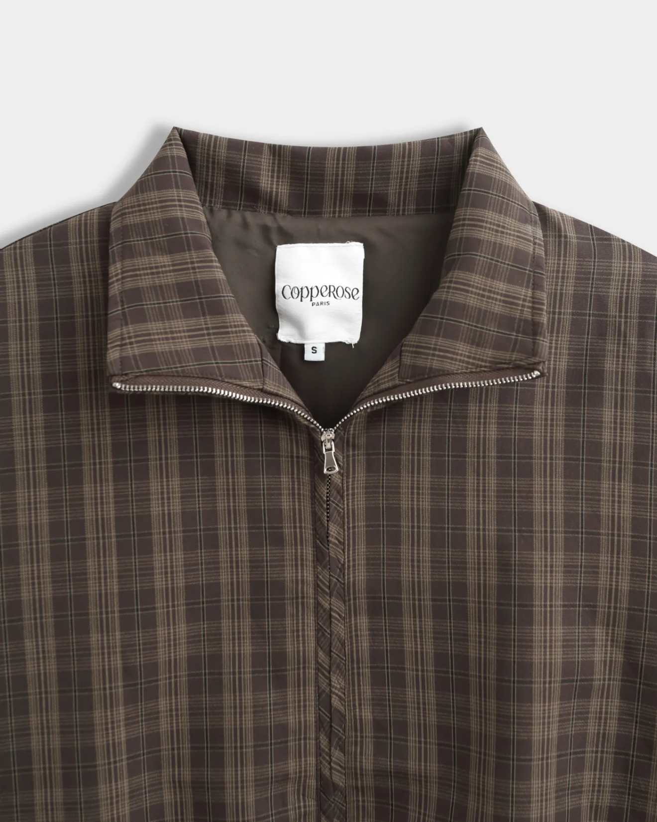 Remi Check bomber jacket Brown