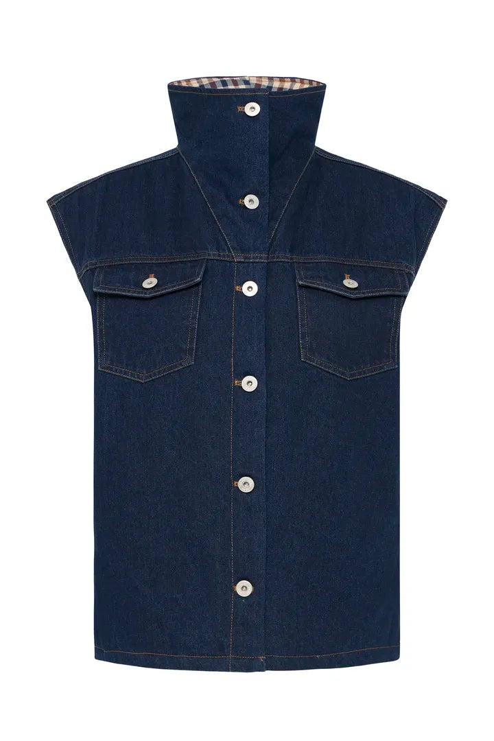 Hiramo Denim Waistcoat