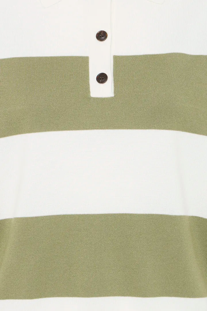 Luls Polo Top Green White