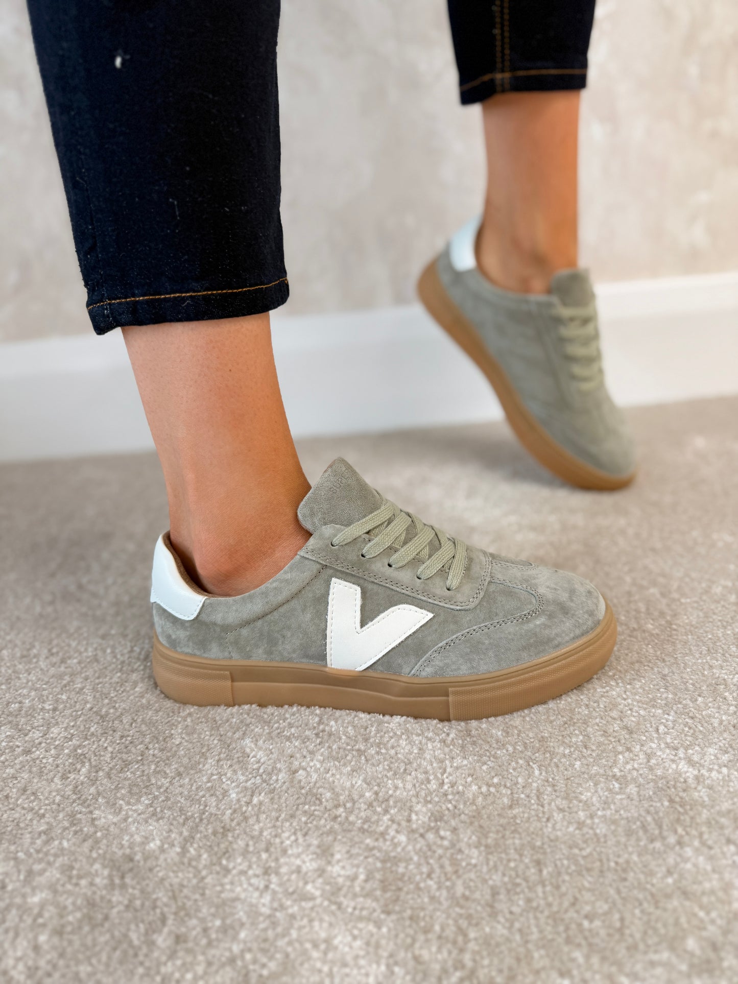 Ninety Calming Green Trainers