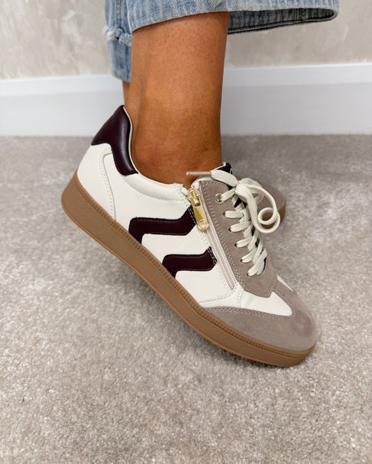 Cream Bordeaux Trainers