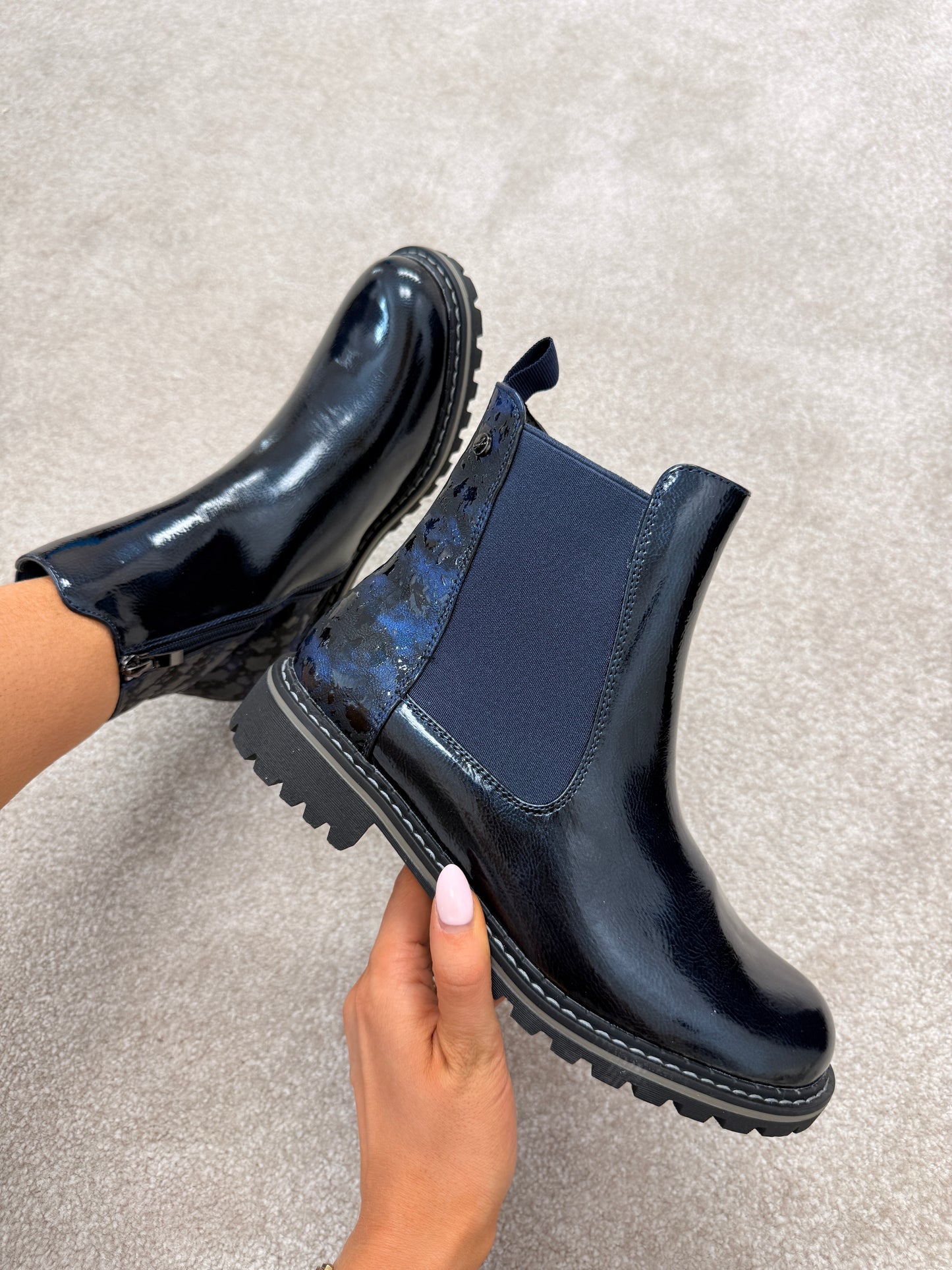 Lunar Bessy Ankle Boot Navy