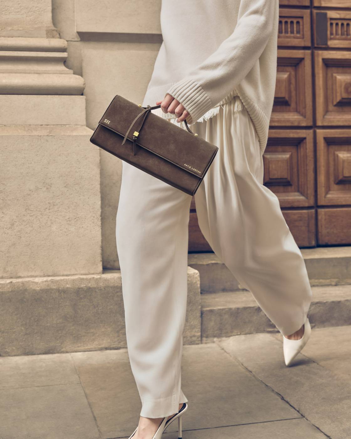 KLB4725 Alma Clutch Bitter Chocolate Suedette