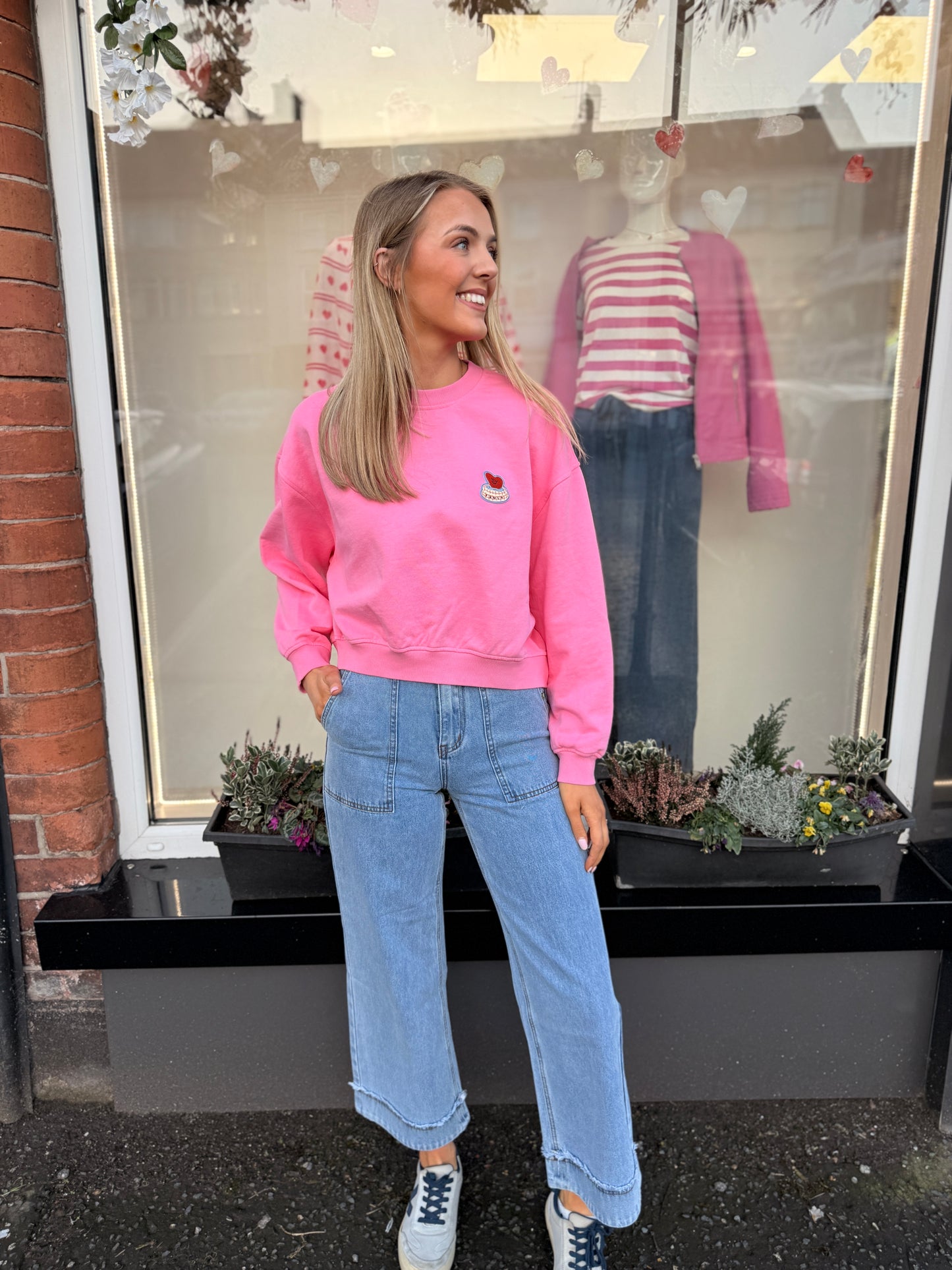 Distressed Hem Jeans