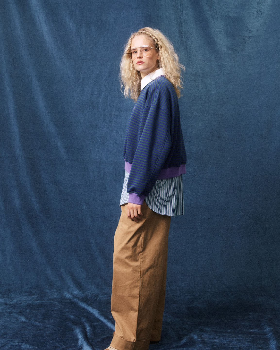 Blue Electric Stripe Sweatshirt
