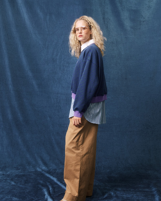 Blue Electric Stripe Sweatshirt