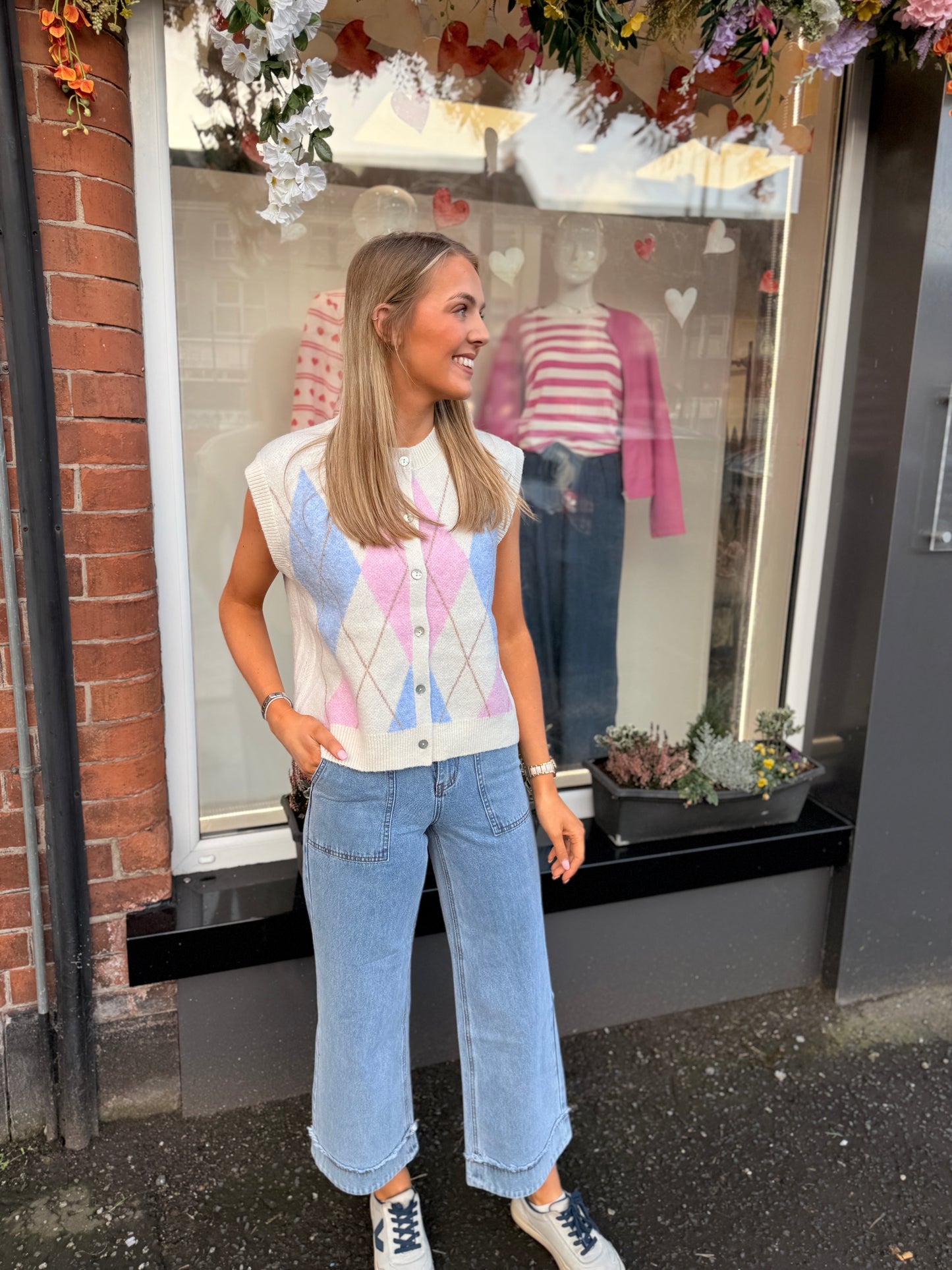 Distressed Hem Jeans