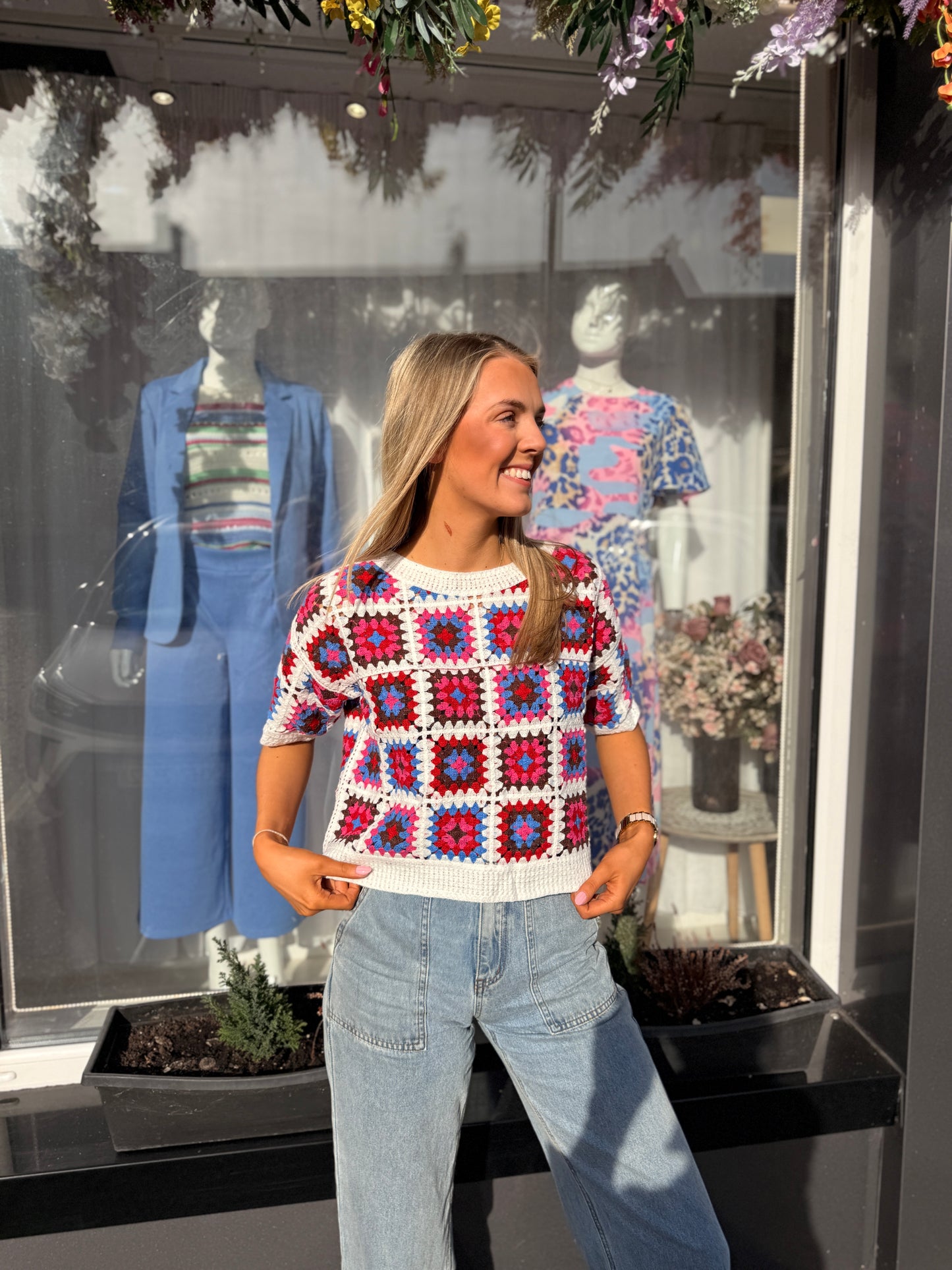 Patchwork Crochet Boxy Top