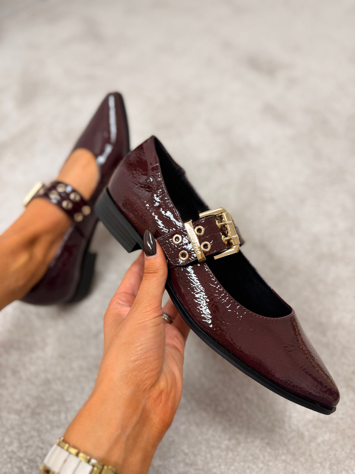 Bordeaux Patent Loafers