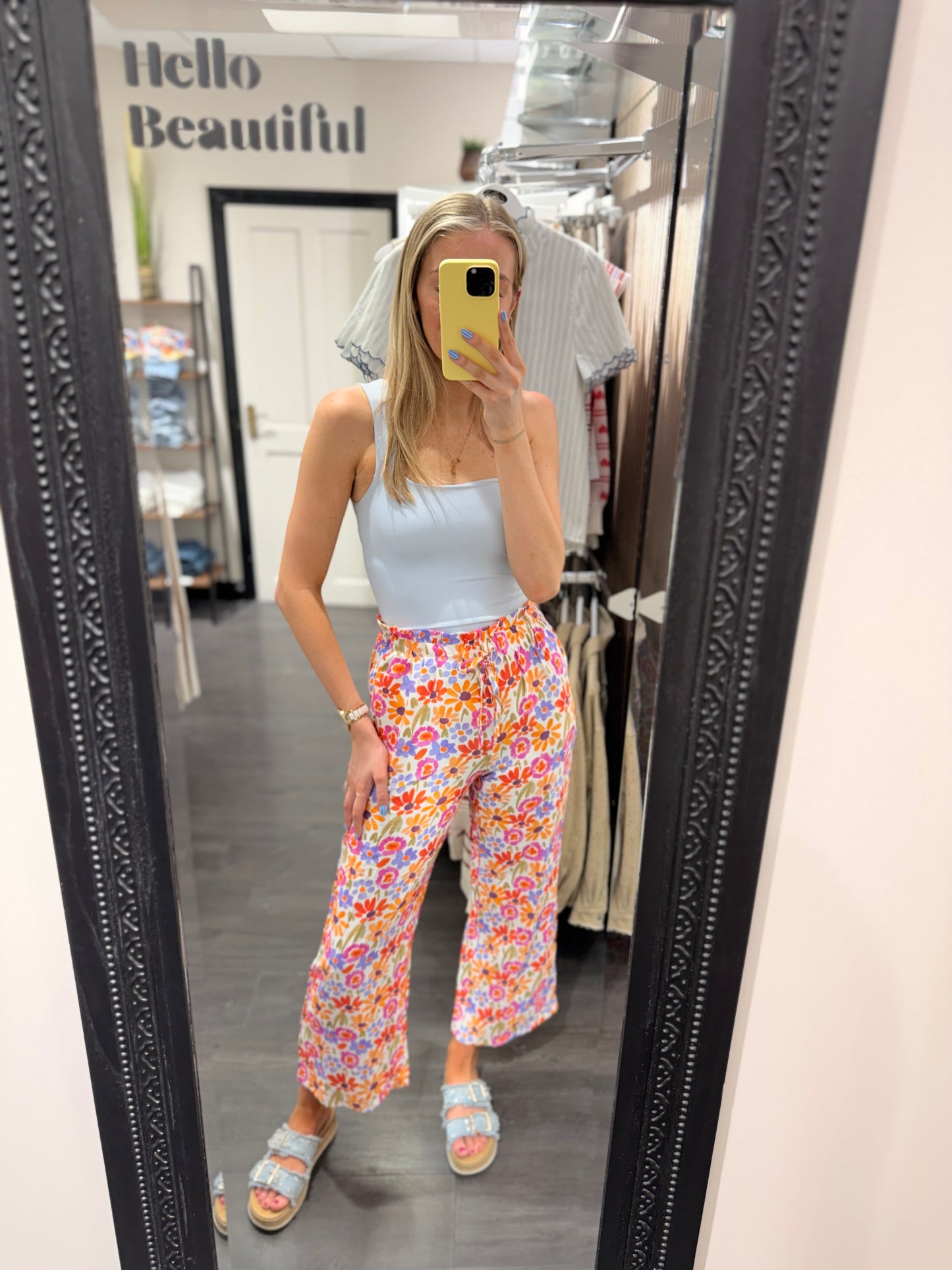 Floral Wide Leg Trousers