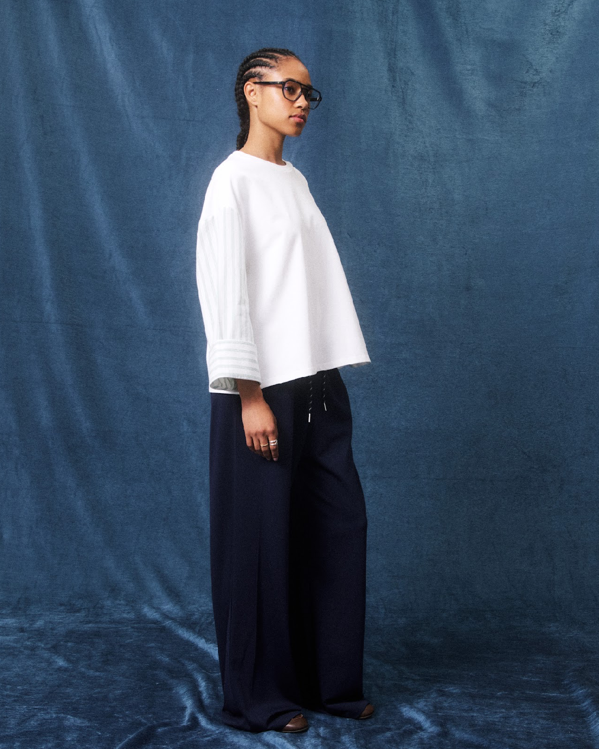White Top Stripe Sleeves