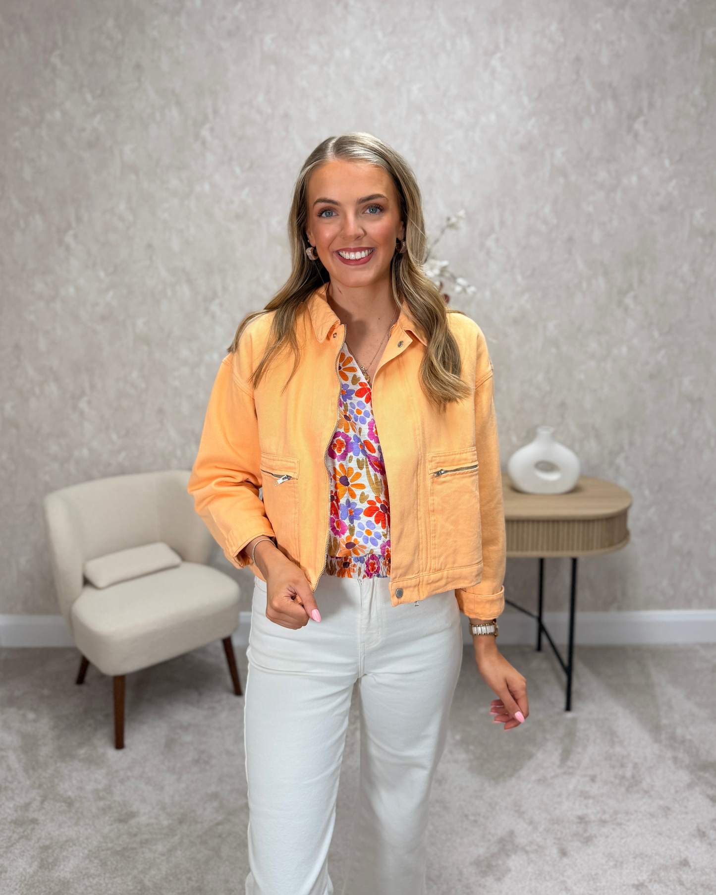 Orange Denim Canvas Jacket