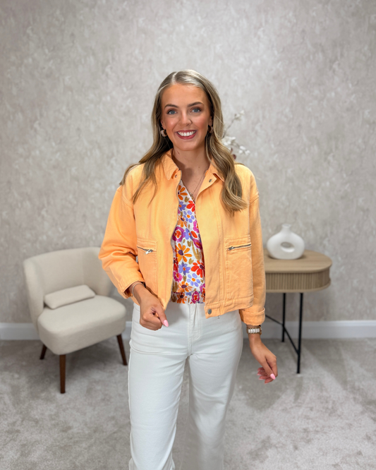 Orange Denim Canvas Jacket