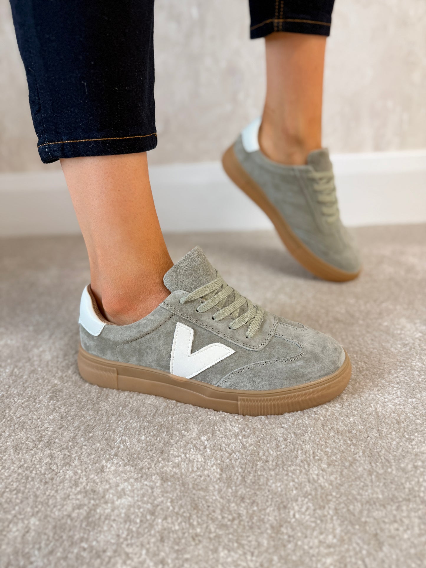 Ninety Calming Green Trainers