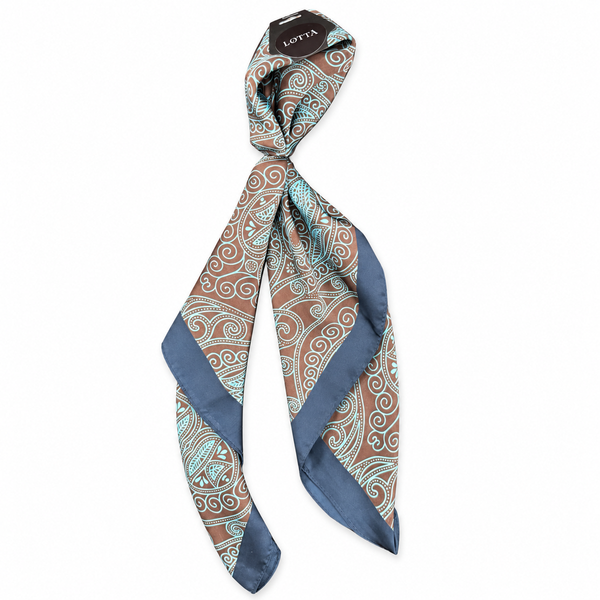 Lotta Brown/Blue/Navy Paisley Neck Scarf