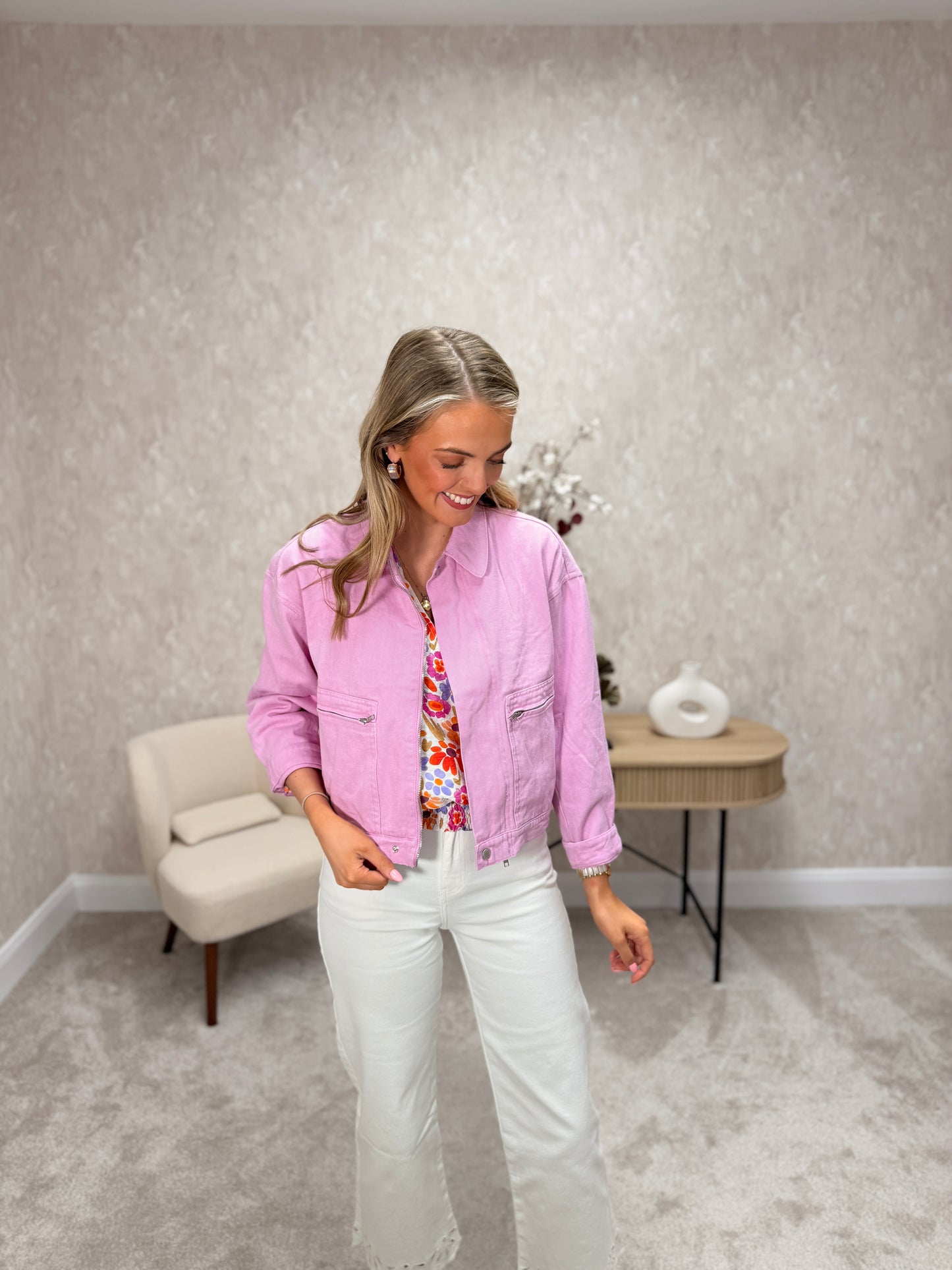 Lavender Denim Canvas Jacket