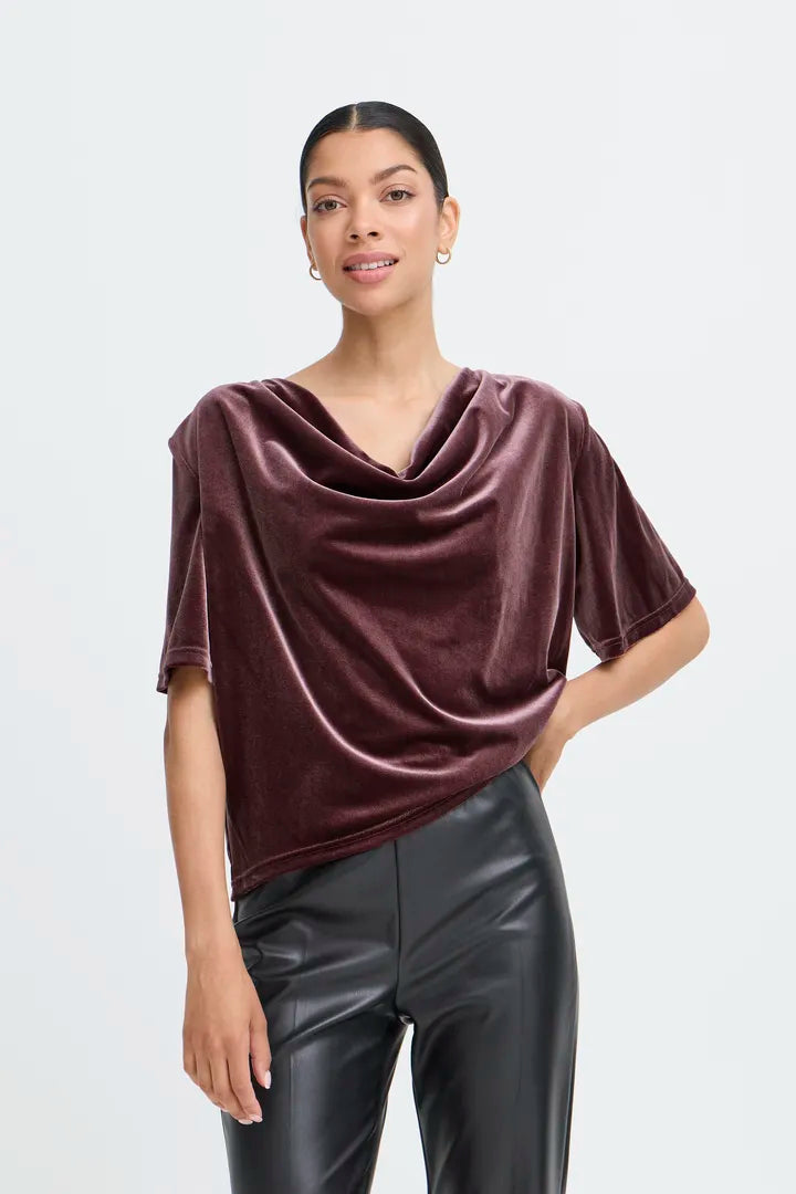 Perlina Draping Blouse Velvet